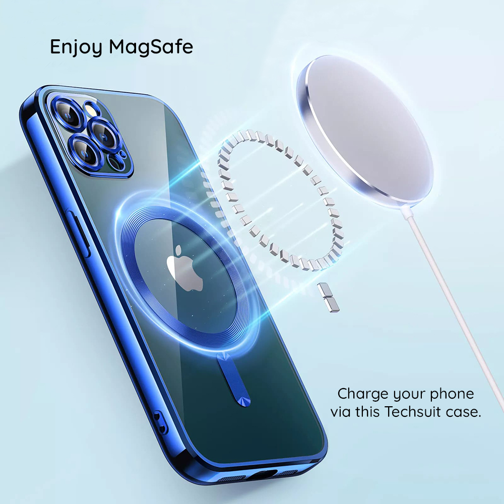Luxury Crystal MagSafe tok Apple iPhone 16 - Piros