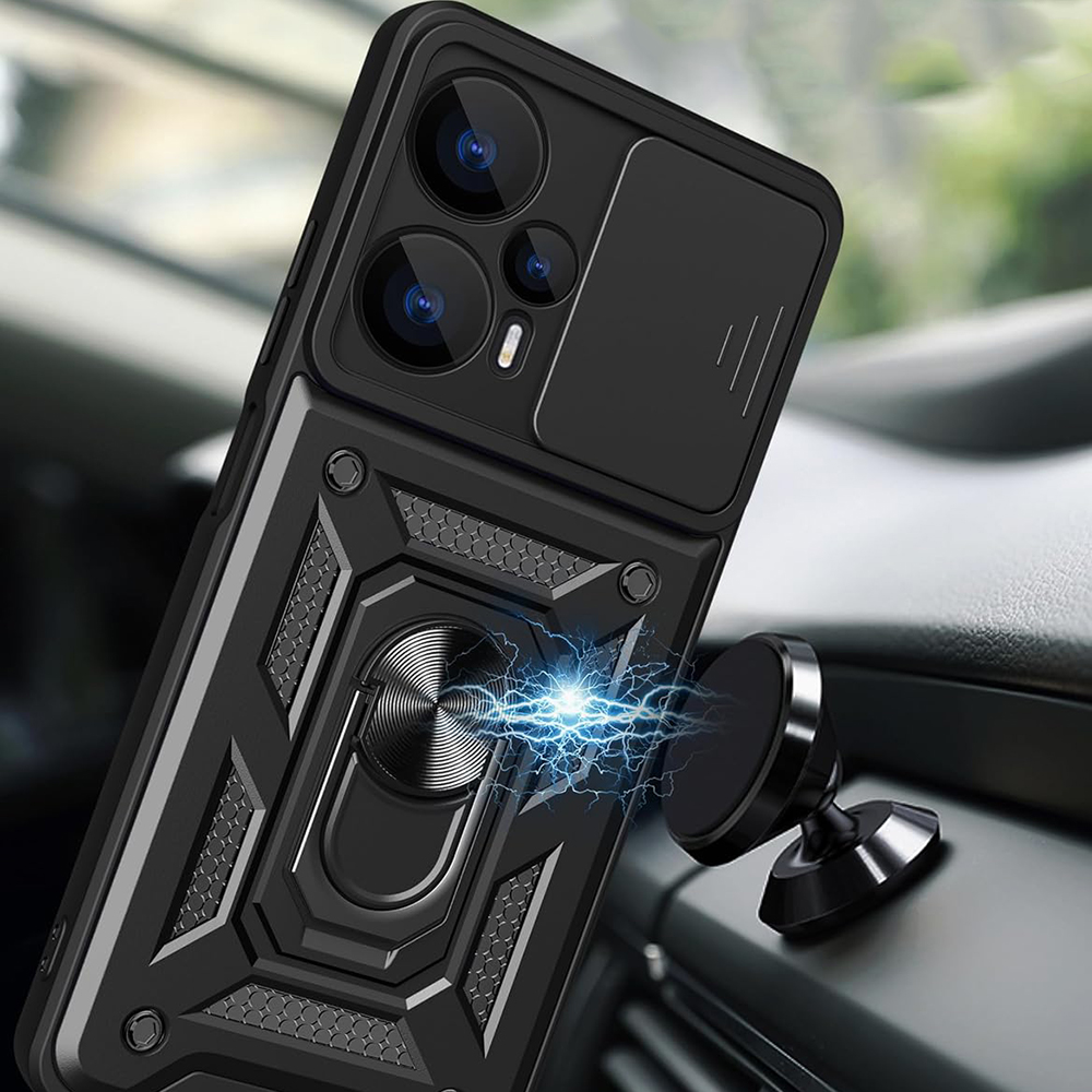 Techsuit CamGuard védőtok Realme GT 6/GT 6T okostelefonra - Fekete