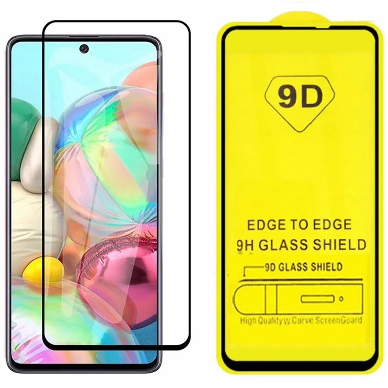 Fénix 9D védőüveg Oppo A36/A76/A96 telefonra - Fekete