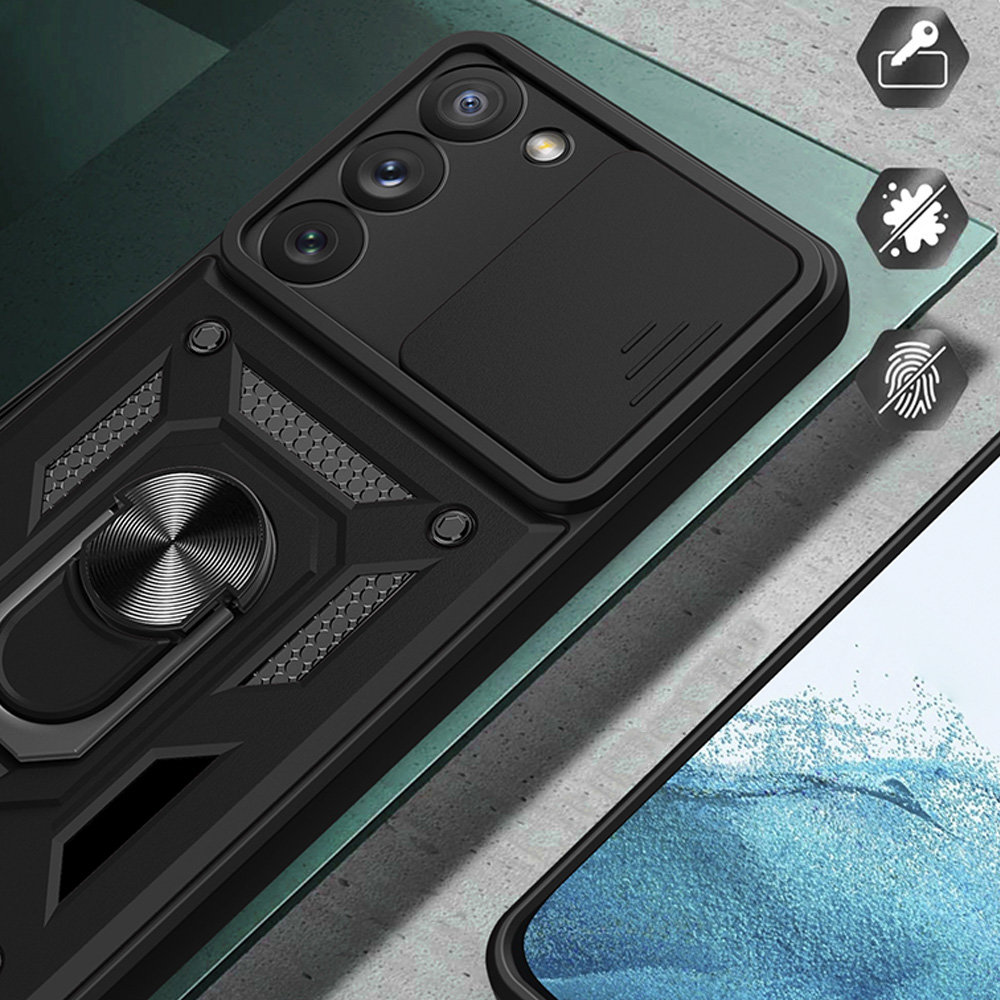 Hybrid armor Camshield a Samsung Galaxy S23 Plus - Piros
