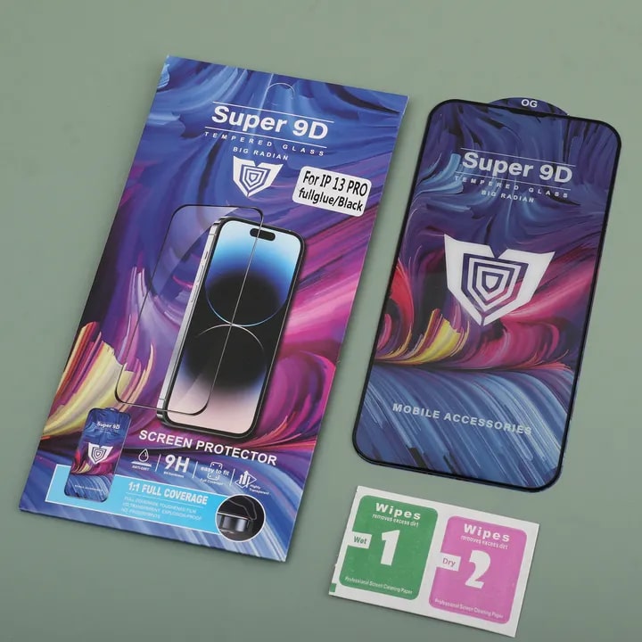 9D Super Védőüveg Realme 11 telefonra - Fekete