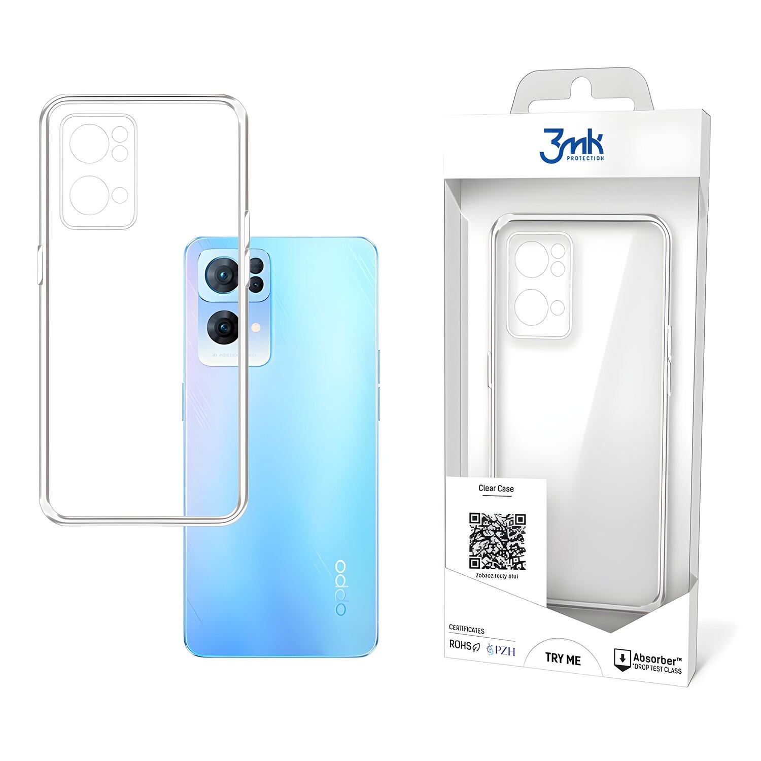 3mk Clear case védőtok Oppo Reno7 Pro 5G telefonra - Átlátszó