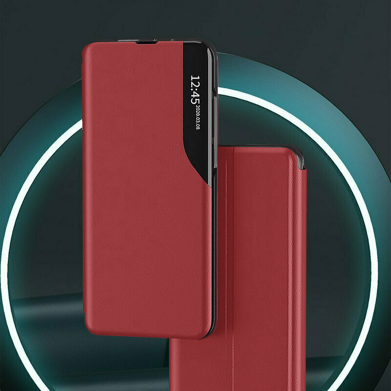 View Case elegáns könyvtok Xiaomi Redmi Note 13 telefonhoz - Piros