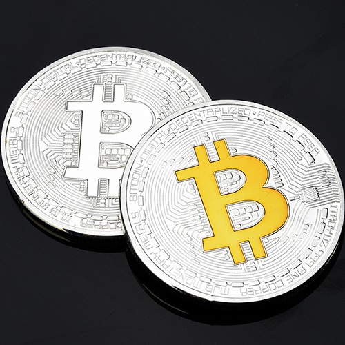 Bitcoin Érme - Arany/Kék