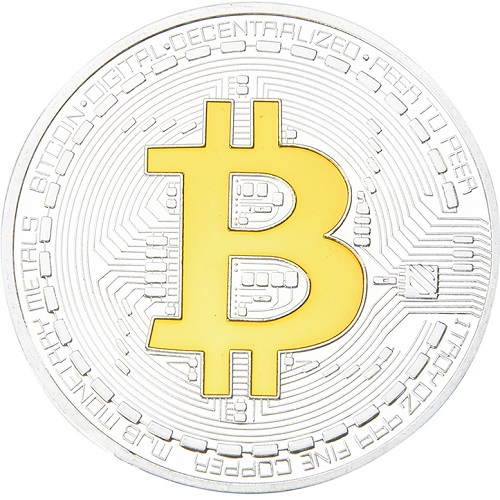 Bitcoin Érme - Arany/Kék