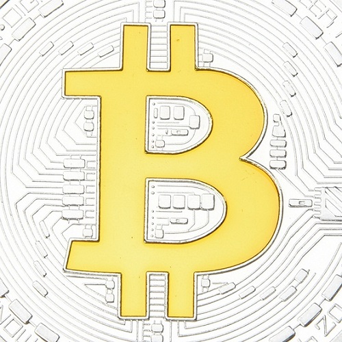 Bitcoin Érme - Arany/Kék