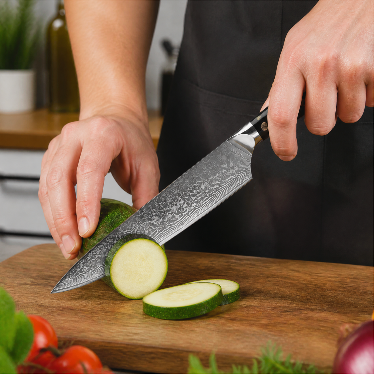 Damaszkus konyhakés KX-42114 - Chef / Fekete