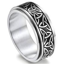 CE-32080 Gyűrű - Ezüst/Fekete/52mm