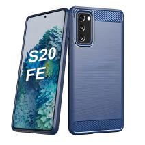 Carbon Shield tok Samsung Galaxy S20 FE 5G telefonhoz - Kék