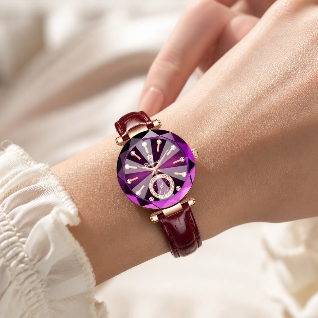 Női karóra BINBOND BD-41268 - Lila / Arany